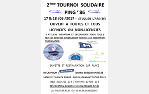 2 EME TOURNOI SOLIDAIRE PING 86