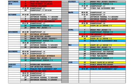 PROGRAMME  DE  LA  SAISON  2016/2017